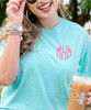 Monogrammed Comfort Colors Shirt - Chalky Mint