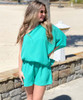 In Your Dreams One Shoulder Romper - Jade