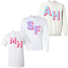 Personalized Shadow Monogram Graphic Tee - Choose Your Own Colors