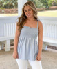 Get To Know Me Smocked Top - Blue