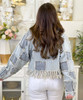  Famous Forever Cropped Jacket With Frayed Hem - Denim - FINAL SALE 