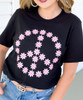 Flower Peace Sign Bella Canvas Tee