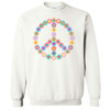 Colorful Floral Peace Sign Graphic Shirt