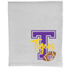 Customized Football Team Stadium Sweatshirt Blanket - Ash