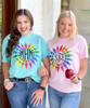 Monogrammed Crayon Circle Comfort Colors Graphic Shirt
