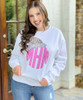 Monogrammed Leopard Santa Hat Graphic Shirt