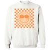 Pumpkin Smiley Checkerboard Graphic Shirt
