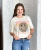Distressed Teacher Leopard Smiley Bella Canvas Tee