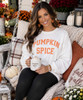 pumpkin spice graphic sweatshirt model image