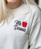 Embroidered Teacher Name With Apple Sweatshirt