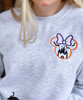 Embroidered Halloween Mouse Head Castle Sweatshirt