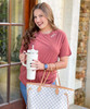 Mini Collar Monogrammed Bella Canvas Tee