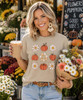 pumpkins and flowers comfort colors tee model image