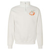 Embroidered Pumpkin Quarter Zip Pullover