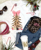 Leopard Christmas Tree With Packages Graphic Tee Shirt