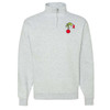 Embroidered Grinch Ornament Quarter Zip Pullover