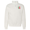 Embroidered Holly Berries And Initial Quarter Zip Pullover