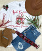 Monogrammed Hot Coco And Christmas Movies Graphic Tee Shirt