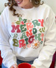  Retro Merry And Bright Graphic Shirt 