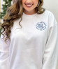  Embroidered Monogrammed Snowflake Wreath Sweatshirt 