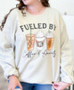 Monogrammed Fueled By Coffee And Anxiety Sweatshirt 