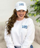  Shadow Block Monogram Unstructured Cap - White - DOORBUSTER 