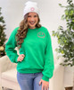  Embroidered Smiley Face Sweatshirt - DOORBUSTER 