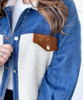  Cozied Up Together Sherpa Collared Denim Jacket 
