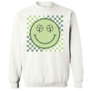  Checkerboard Shamrock Smiley Graphic T-Shirt 