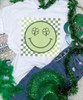  Checkerboard Shamrock Smiley Graphic T-Shirt 