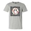  Baseball Smiley Bella Canvas Tee - Athletic Heather 