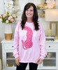  Preppy Pink Cheetah Graphic Sweatshirt 