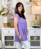  Full Of Life Ruffled Sleeve Tiered Tunic - Lavender 