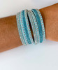  Touch Of Pretty Mix Studs Slit Layer Cuff Bracelet - Baby Blue 