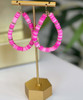  Go Your Own Way Bead Teardrop Earrings - Pink 