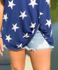  American Woman Stars And Stripes Flag Short Sleeve Top 