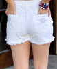  You Only Live Once White Denim KanCan Shorts 