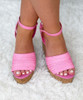  Siena Raffia Cork Wedge Sandals With Upper Ankle Strap 