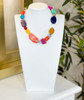 Island Vibes Marbled Bead Chunky Necklace 