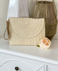  Close Friends Straw Foldover Convertible Clutch - Straw 