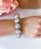  Touch Of Class Ball Bead Bracelet - Silver 
