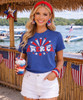 america stars bella canvas tee model image