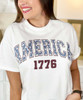 America 1776 Stars Graphic T-Shirt 