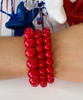  All For Me 3 Strand Pearl Stretch Bracelet - Red 