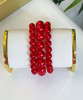  All For Me 3 Strand Pearl Stretch Bracelet - Red 