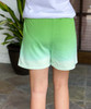  Summer Haze French Terry Ombre Drawstring Shorts - Green 
