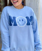  Mom Smiley Navy Graphic Sweatshirt 