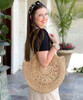  By Your Side Straw Circle Tote 