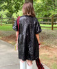  Tailgate Club Sequin Shirt Dress - Black 