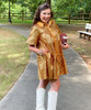  Tailgate Club Sequin Shirt Dress - Gold 